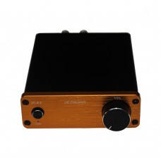 JC-A2 Class B Desktop DC8V-20V 40W+40W Aluminum Amplifier Dual Channel HIFI Audio Amp w/Power Supply-Gold