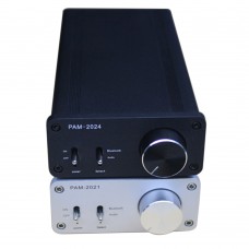 TA2024 Digital Power Amplifier 15W+15W Dual Channel Bluetooth HIFI Amp w/Power Supply -Silver