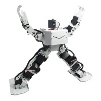 White 17DOF Robo-Soul H3.0 Biped Robotics Humanoid Robot Aluminum Frame Full Kit w/17pcs Servo + Controller