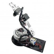 Assembled Aluminium 6DOF Robotic Robot Arm Clamp Claw & LD-1501 Servos & 32CH Controller for Arduino-Silver