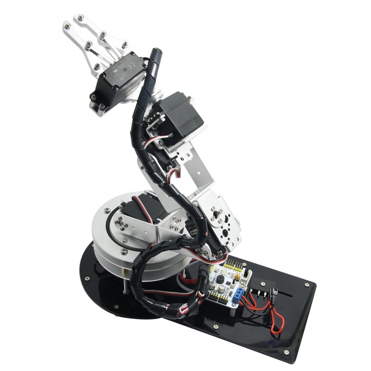 Assembled Metal Alloy 6DOF Robot Arm Clamp Claw with LD-1501 Servos Controller 