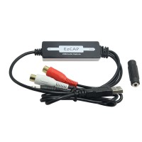USB Audio Acquisition Audio Tape Recorder 3.5mm RCA RL to USB for Windoews Mac OS