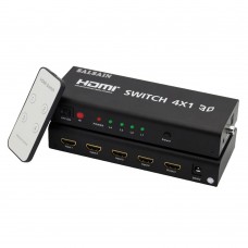 4 Port HDMI Splitter Switch HDMI Switcher 4x1 Converter Adapter Support Audio 3D Video