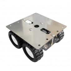 Stainless Steel N20 Smart Car Chassis Geared Motor Car Chassis Frame Metal Robot Model