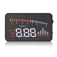 X5 3" Universal Auto Car HUD Head Up Display X3 Overspeed Warning Windshield Project Alarm System OBD2 II Interface