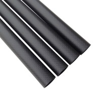 4pcs Roll Wrapped Carbon Fiber Tube 3K 10mm*12mm*500mm for Multirotor DIY