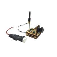 70 Degree HD Mini 600TVL FPV Camera Built-in 5.8G 200mw 8CH Transmitter TX with Voltage-Down Line