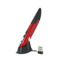 PR-03 2.4G Wireless Touch Pen Mouse with Web Browsing Laser Pointer for Powerpoint Presentation PC Computer-Red