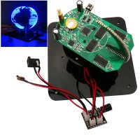 Spherical Rotary LED Kit 56 Lamp POV Rotary Clock Parts DIY Electronic Welding Rotary Lamp w/TTL Downloader for DIY Unassembled-Blue