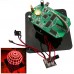 Spherical Rotary LED Kit 56 Lamp POV Rotary Clock Parts DIY Electronic Welding Rotary Lamp w/TTL Downloader for DIY Unassembled-Red