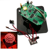 Spherical Rotary LED Kit 56 Lamp POV Rotary Clock Parts DIY Electronic Welding Rotary Lamp for DIY Unassembled-Red