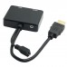 MHL HDMI to VGA HDMI Splitter with Audio HD Video Cable Converter Adapter HD 1080P for HDTV PC Monitor Android Phone