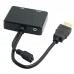 MHL HDMI to VGA HDMI Splitter with Audio HD Video Cable Converter Adapter HD 1080P for HDTV PC Monitor Android Phone