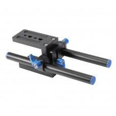 YELANGU A10 Aluminium Alloy Rail System 15mm Rod with 1/4" Screw Quick Release Plate for DSLR Camera