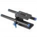 YELANGU A10 Aluminium Alloy Rail System 15mm Rod with 1/4" Screw Quick Release Plate for DSLR Camera