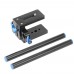 YELANGU A10 Aluminium Alloy Rail System 15mm Rod with 1/4" Screw Quick Release Plate for DSLR Camera