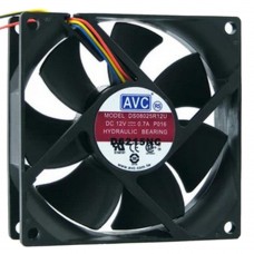 AVC 8025 80mmx80mmx25mm DL08025R12U Hydraulic Bearing PWM Cooler Cooling Fan 12V 0.50A 4Pin Connector