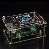 Transparent Acrylic Case + Cooling System External Fan + Screw Driver Tool for Raspberry Pi 3 2 B B+