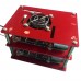 Laminated Shell Monolayer Case + Cooling System Fan for Raspberry Pi B B+ 2 3 -Red