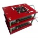 Laminated Shell Monolayer Case + Cooling System Fan for Raspberry Pi B B+ 2 3 -Red