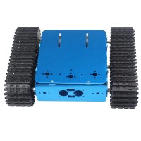 Unassembled Aluminum Tracked Vehicle Tank Chassis Blue Caterpillar Tractor Crawler Intelligent Robot Car for Arduino