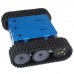 Unassembled Aluminum Tracked Vehicle Tank Chassis Blue Caterpillar Tractor Crawler Intelligent Robot Car for Arduino