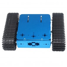 Assembled Aluminum Tracked Vehicle Tank Chassis Blue Caterpillar Tractor Crawler Intelligent Robot Car for Arduino