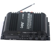 Lepy LP-168S 2.1 Channel 12V HIFI Stereo Power Amplifier 40Wx2+68W Super Bass Audio AMP w/5A Power Supply