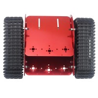 Open Source Red Tracked Robot Chassis Track Tank Chassis Unfinished 7.5kg Load Capacity for 51 MCU 