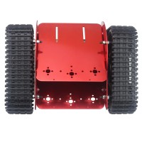 Assembled TZTROT-6 Red Tracked Vehicle Tank Chassis Crawler Remote Control Robot Car with DC Motor for Arduino