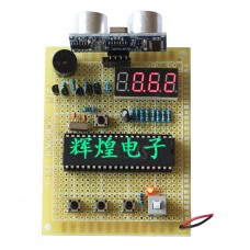 51 SCM HC-SR04 Ultrasonic Range Finder Digital Tube Vehicle Collision Avoidance System Board