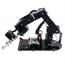 6DOF Robot Mechanical Arm 3D Rotating Mechanical Arm Full Metal Structure Bracket - Black