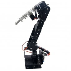 Arduino Robot 6 DOF Aluminium Clamp Claw Mount kit Mechanical Robotic Arm with Metal Servo Horn