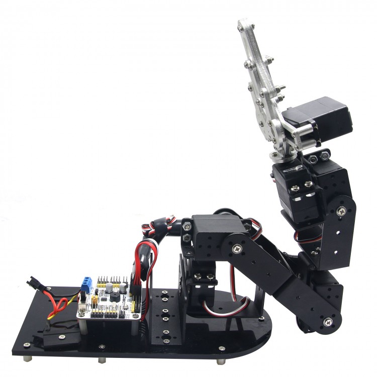 6 DOF Mechanical Robot Arm 3D Rotating Mechanical Arm Robit Kit & 32 CH ...