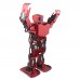 16DOF Robo-Soul H3s Biped Robtic Two-Legged Human Robot Aluminum Frame Kit with Helmet Head Hood - Red