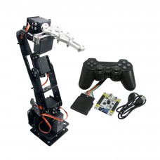 Assembled 6 DOF Aluminium Mechanical Robotic Arm with Clamp Claw & LD-1501 Servos & 32CH Controller for Arduino 