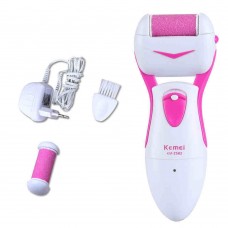 Kemei Rechargeable Electric Foot Care Tool Electric Exfoliator Pedicure Callus Skin Beauty Remover Personal Care Peeling Feet Women