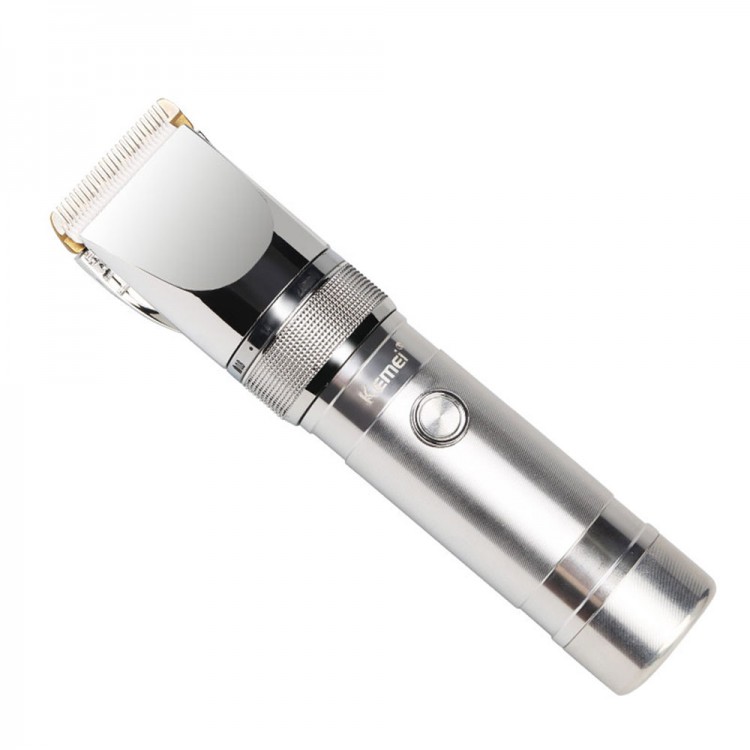 Kemei Hair Clipper Aluminum Alloy Rechargeable Electric Hair Shaver
