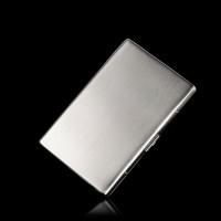 Kuboy Personalized Ultra-Thin Cigarette Case for 8pcs Stainless Steel Automatic Flip Box