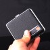 Leather Windproof Cigarette Case Box with USB Lighter Electronic Recharable Refillable Lighter