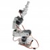 6 DOF Mechanical Arm Mechanical Hand Robot Teaching Platform Multiangle Mechanical Robotic Arm-Silver