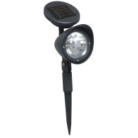 Solar Power 4-LED Garden Lamp Spot Light Outdoor Lawn Landscape Path Spotlight