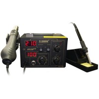 Saike 852D++ Digital DIsplay Hot Air Gun Rework Station 2 in 1 Iron Solder Soldering Station