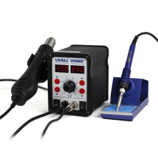 YIHUA 898BD+ 220V 2 in 1 Digital Display Electric Solder Iron + Hot Air Heat Gun SMD Rework Soldering Desoldering Station