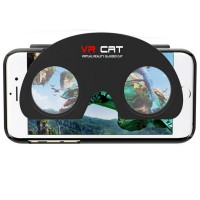 Folding 3D Glasses VR Cat Phone Case Box Virtual Reality Goggles VR 3D Games for iPhones 6