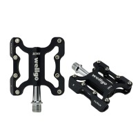 Wellgo KC001 MTB Bike Pedals Light Aluminium Alloy CNC Bicycle Pedals DU Sealed Bearing-Black