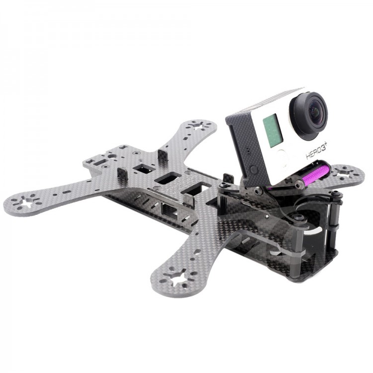 FPV Quadcopter Adjustable Carbon Fiber Camera Mount Bracket for GoPro