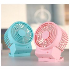 USB Fan Cooler Destop Two-Bladed Fan Rechargeable Strong Wind for Home School Office