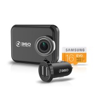 Smart Car Camera WiFi Video Recorder Night Vision Ultra HD 1296P Wireless 160 Degree 360