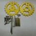 Driving Wheel with Coupling for Tank Tracks Crawler Caterpillar Chassis Car Toy-Gold 2-Pack